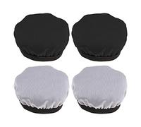 eMagTech 2 Pares de Fundas de Tela para Auriculares Lavables para Auriculares, Protectores de Auriculares Sanitarios elásticos de 4 a 8 cm, compatibles con WHXB700B WHXB700 WHH800, Negro y Gris