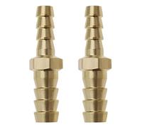 eMagTech 2 Piezas Accesorios de Latón para Manguera Conector Reductor de Cola de Espiga Conector Recto de 10mm A 8mm para Agua Gas Aceite Barco Tubería de Aire