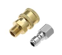 eMagTech 2 Piezas Acopladores para Lavadora A Presión Conexión Rápida de 1/4 Pulgadas A Rosca Macho NPT Adaptador para Arandela A Presión