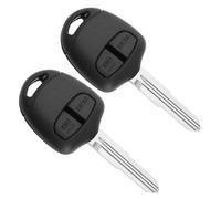 eMagTech 2 Piezas Carcasas para Llave de Coche con Ranura Derecha 2 Botones, Protectora Remota Compatible con Mitsubishi Pajero Sport Outlander Grandis ASX MIT11