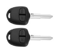 eMagTech 2 Piezas Carcasas para Llave de Coche con Ranura Izquierda 2 Botones de Coche Carcasa Protectora para Llave Remota de Coche Compatible con Mitsubishi Pajero Sport Outlander Grandis ASX MIT11