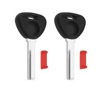 eMagTech 2 piezas de carcasa de llave secundaria de coche HU56 en blanco compatible con Volvo S40 V40 C70 compatible con Mitsubishi Carisma Colt