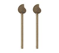 eMagTech 2 Piezas de Pasador de Bloqueo de Bronce Retro Pasador de Bloqueo Chino Pestillo de Llave de Gabinete de Estilo de Hoja Perno de Puerta para Puerta de Cajón Armario Puerta de Zapatero (11 mm)