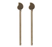 eMagTech 2 Piezas de Pasador de Bloqueo de Bronce Retro Pasador de Bloqueo Chino Pestillo de Llave de Gabinete de Estilo de Hoja Perno de Puerta para Puerta de Cajón Armario Puerta de Zapatero (14 mm)