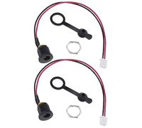 eMagTech 2 Piezas de Puerto de Carga de Bicicleta Eléctrica para Scooter de Bicicleta Eléctrica Puerto de Carga CC Compatible con Orificio de Carga DC5.5x2.1 Mm Accesorios 16 Cm/6.3 Pulgadas