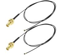 eMagTech 2 Piezas de Repuesto de Antena de Cable IPEX 4 A RP-SMA Compatible con Intel AX200NGW 8265AC 8265NGW 7265AC 9560AC M.2 NGFF IPX U.FL MHF4 Cables Coaxiales Pigtail