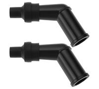 eMagTech 2 Piezas de Tapa de Bujía de Motocicleta M4 con Rosca para Núcleos de Bujía Tapa de Resistencia DMFX-6665 Compatible con Aprilia Scarabeo Color Negro