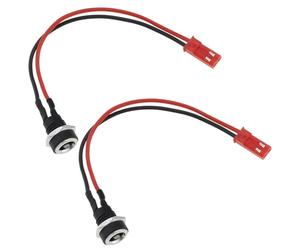 eMagTech 2 Piezas Puerto de Carga para Scooter Eléctrico de 2 Pines Longitud del Cable 15 cm Conector Coaxial 5,5 mm OD 2,5 mm ID Compatible con GOTRAX GXL V2 XR Elite Scooter Eléctrico