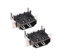 eMagTech 2 Piezas Puertos HDMI Compatible con Xbox One X Una Sola Consola Interfaz de Enchufe Conector Jack Puerto de Visualización Componente Piezas de Repuesto Accesorios