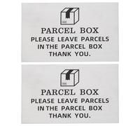 eMagTech 2 placas de metal de aluminio sin óxido con texto en inglés "Please let parcels in the parcels in the parcels thank you for Deliveries Parcels Post", 15 x 10 cm