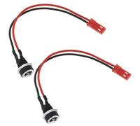 eMagTech 2 puertos de carga para scooter eléctrico de 2 pines, longitud de cable coaxial de 15 cm, conector coaxial de 5,5 mm de diámetro exterior de 2,5 mm de diámetro interior, compatible con