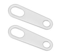 eMagTech 2 soportes de campana de acero inoxidable para motocicleta, longitud de 68 mm, apertura de 20 mm y 10 mm, adecuado para motocicletas y triciclos, color plateado