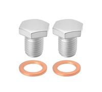 eMagTech 2 Tapones de Drenaje del Cárter de Aceite con Arandelas Pieza de Repuesto 11137535106 Compatible con BMW Serie 1 2 3 4 5 6 (M12 X 1,5 Mm)