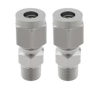 eMagTech 2 tubos de compresión de acero inoxidable de 1/8NPT a 1/4 pulgadas con doble virolas para diversas aplicaciones de tuberías