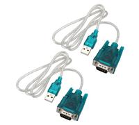eMagTech 2 Uds Cable Convertidor de Puerto Serie USB A RS232 DB9 de 9 Pines Cable Convertidor de Puerto COM con Chip CH-340 Compatible con Windows 7 8 10