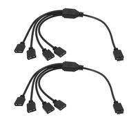 eMagTech 2 Unidades Cable Divisor ARGB de 3 Pines 1 A 4 Hembra A Macho para Radiador de Refrigeración por Agua Carcasa de Computadora CPU Ventilador de Carcasa 5 V 33 Cm