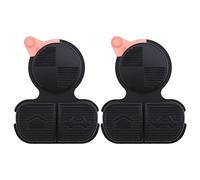eMagTech 2 unids 3 Botones Llave de Coche Almohadilla de Goma Protector Caso para 3 5 7 Serie E36 E38 E46 Z3 X3 X5 Llavero Impermeable Resistente a los arañazos Llave de Coche Accesorios de Repuesto