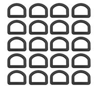 eMagTech 20 Pieza Anillos en D de Plástico de 25 Mm Anillo en D Semicircular Correa de Cincha de Plástico Anillo de Ajuste Hebillas de Cierre con Pompón para Cinturones Arneses Y Ropa