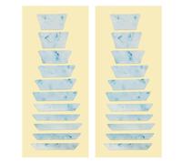 eMagTech 22 Pegatinas Trapezoidales Blancas para Marcar Trastes de Guitarra para Decoración Y Posicionamiento de Diapasones
