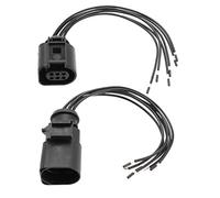 eMagTech 2PCS 6 Pin Arnés Zócalo 1J0973713 Conector Enchufe Reparación de Cableado Telar Piezas de Automóvil 13,5 Cm 0,50 Mm² Sección Transversal de Cableado 1 Macho Y 1 Hembra