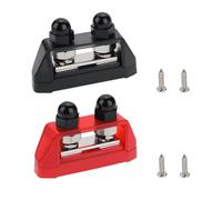 eMagTech 2pcs Barras Colectoras de Doble Perno M10 de 3/8" Bloque de Distribución de Energía Barra Colectora de Doble Perno de Energía Unión de Terminales con Tornillos para Automóvil Barco Marino