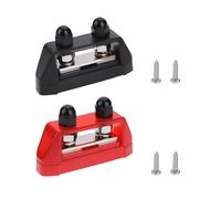 eMagTech 2pcs Barras Colectoras de Doble Perno M8 de 5/16" Bloque de Distribución de Energía Barra Colectora de Doble Perno de Energía Unión de Terminales con Tornillos para Automóvil Barco Marino