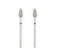 eMagTech 2pcs Brocas para Uñas de Estilo Puntiagudo para Manicura Rusa de 2,3 Mm X 44 Mm Compatible con Taladros Eléctricos para Uñas Lima de Aleación Profesional para Cutículas