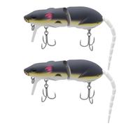 eMagTech 2pcs Se?uelos de Nataci¨®n para Rata Y Rat¨®n 15 G 15,5 Cm con Articulaci¨®n de Superficie para La Pesca de Lucios Y Peces Depredadores