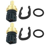 eMagTech 2Pcs Sensores Temperatura del Refrigerante del Coche con Abrazadera Y Anillo de Sellado 059919501 078919501B Compatible con VW Compatible con Golf Compatible con Passat
