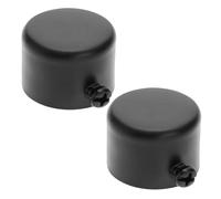 eMagTech 2Uds tapa de extremo barra de cortina de ventana negra tapas de remate sellado Metal tapón de extremo poste cortina para barras de cortina romanas de 2.6cm-2.8cm de diámetro