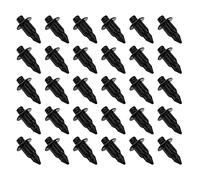 eMagTech 30 clips de carenado de plástico para panel de retención, color negro, agujero de 6 mm, compatible con Honda Yamaha Suzuki Kawasaki