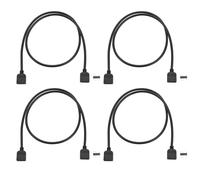 eMagTech 4 cables de derivación RGB hembra a hembra de 3 pines de 50 cm de longitud, cable de extensión de interfaz de 5 V, compatible con tiras de luces RGB 5050 3528 o ventilador RGB, componentes de