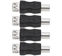 eMagTech 4 conectores USB 2.0 A hembra a USB B para impresora macho de 52,5 x 16,8 mm para impresora, escáner, máquina de fax, adaptador USB A a B, color negro