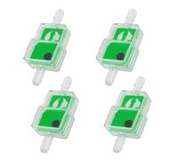 eMagTech 4 Piezas 6MM Filtro de Combustible en Línea Cuadrado Motocicleta Ciclomotor Scooter 1/4 Pulgadas Filtro de Combustible en Línea Filtro de Combustible para Motocicleta Cortacésped Rojo