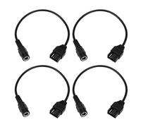 eMagTech 4 Piezas de Cable de Extensión de Ventilador DC5521 Hembra A 4 Pines Macho 22AWG PWM Cable de Ventilador de 12 V para Ventiladores de CPU Ventilador de Enfriamiento de PC 24 Cm