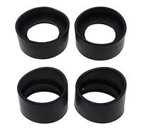 eMagTech 4 Piezas de Cubierta Ocular para microscopio estéreo de 32 a 36 mm, oculares de Goma Suave, Protectores de Ojos, 2 Piezas de ángulo Oblicuo y 2 Piezas de ángulo Plano Negro