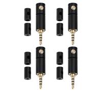 eMagTech 4 Piezas Repuesto Conector Jack Macho Estéreo de 2,5 Mm Conector de Audio de 4 Polos Adaptador de Soldadura de Reparación para Auriculares Conector de Cable de Audio DIY