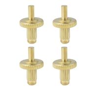 eMagTech 4 Tornillos de Ajuste de Altura para Puente de Guitarra M4 de 16 Mm con Rueda de Ajuste para Postes de Puente Tune-O-Matic Dorados