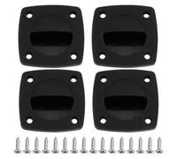 eMagTech 4pcs Manijas de Tracción Marinas Al RAS 58,5 x 58,5 x 20 mm Manija Cuadrada de Nailon Negro con 16 Tornillos para Muebles Yates Lanchas Accesorios para Barcos