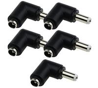 eMagTech 5 Conectores Hembra de 5,5 mm x 2,1 mm a Conector Macho de 5,5 mm x 2,5 mm para Aplicaciones de cámara CCTV