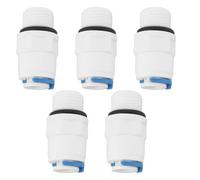 eMagTech 5 Piezas de Conector Macho de 1/4 A Conector Recto de 1/4 Ajuste A Presión para Instalar Filtros de Repuesto Carcasas de Filtros Sistemas de Filtración de Agua por ósmosis Inversa