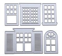 eMagTech 5 piezas de troquel de corte de metal para ventana marco de fondo de artesanía troquelado plantilla de molde reutilizable DIY Die para hacer tarjetas Scrapbooking álbum de fotos decoración