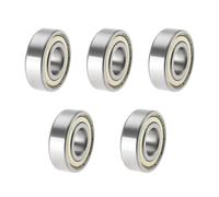 eMagTech 5 Uds 6203 ZZ Rodamientos de Bolas Sellados Rodamientos de Acero Sellos Metálicos Dobles 17x40x12mm Rodamiento Rígido de Bolas Rodamiento de Bolas de Acero Cromado