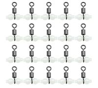 eMagTech 50 Piezas Luminosas giratorias de 3 vías, Conector de Gancho Giratorio, Pesca en mar, Equipo de Aparejos sin enredos, para Pesca en Agua Dulce y Salada, 13 mm