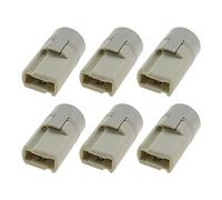 eMagTech 6 Piezas G9 Portalámparas Portalámparas de Cerámica Sin Llave con Cubierta Trasera para Bombilla G9 Bases de Lámpara de Cerámica Conector Conector Piezas de Montaje de Luz