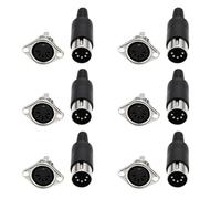 eMagTech 6 Unidades Adaptador de Conector Macho DIN de 5 Pines para Soldar en Panel para Se?ales de V¨ªdeo de Equipos Digitales.