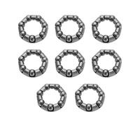 eMagTech 8 retenedores de rodamientos de bolas de bicicleta, 7 bolas, accesorios de reparación de bicicletas, jaula de rodamiento de bolas, rodamiento de bolas de bicicleta para rueda delantera de