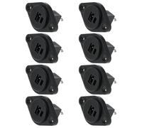 eMagTech 8pcs Conectores de Instalación de Altavoces DIN Conector Hembra de Panel de Chasis de Altavoz DIN de 2 Pines con Conexión de Soldadura para Cable Hi-Fi Vintage