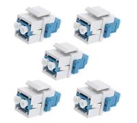 eMagTech - Acoplador LC a LC de fibra óptica multimodo LC fibra óptica Keystone dúplex de 10 GB F/F para placas de pared paneles de conexión cajas de montaje en superficie