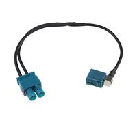 eMagTech Adaptador de Antena de Coche Doble Fakra Reemplazo Compatible con Volkswagen Compatible con Skoda Enchufe Doble Fakra Vehículo Antena Estéreo FM Navegación GPS Conector 28cm